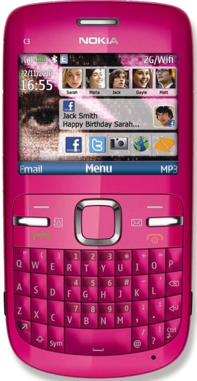 Nokia C3-00 pink