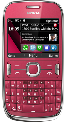 Nokia Asha 302 Plum red