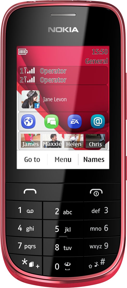 Nokia Asha 202 Dark Red 